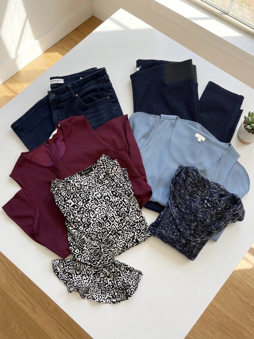 6 Piece Closet Refresh - L/XL/PLUS Sizes - Jeans, Pants, Tops - Capsule Wardrobe